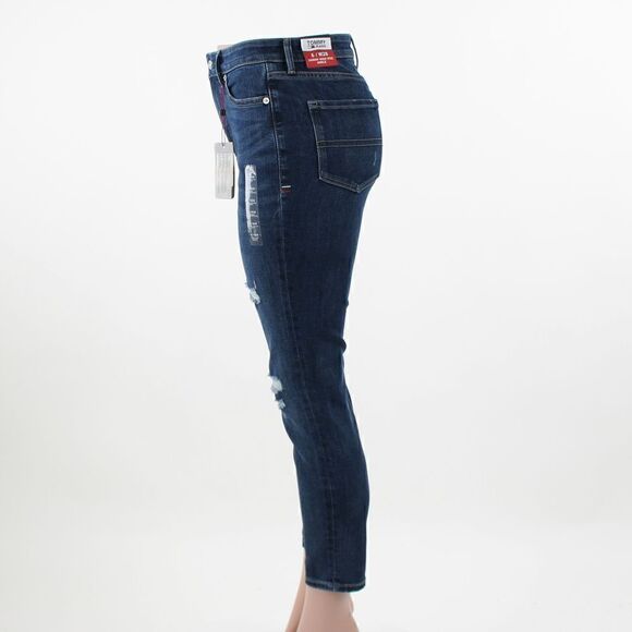 Tommy Jeans TH Flex Ripped Skinny Ankle Je Blue Denim - Picture 4 of 5